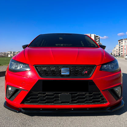 Frontsplitter passend für SEAT Ibiza Mk5 2017-2021 mit ABE TÜV Hochglanz Schwarz