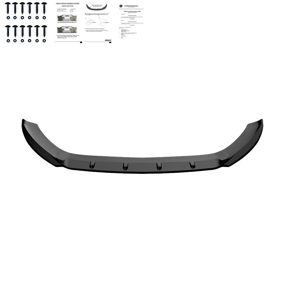 Frontsplitter passend für SEAT Leon FR MK3 2012-2016 Version 2 mit ABE TÜV Hochglanz Schwarz