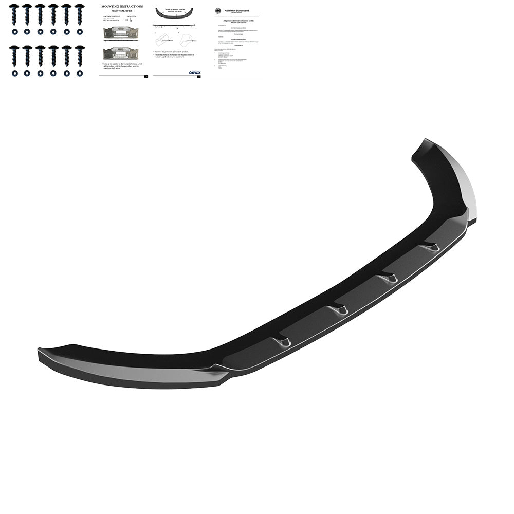 Frontsplitter passend für SEAT Leon FR MK3 2012-2016 Version 2 mit ABE TÜV Hochglanz Schwarz