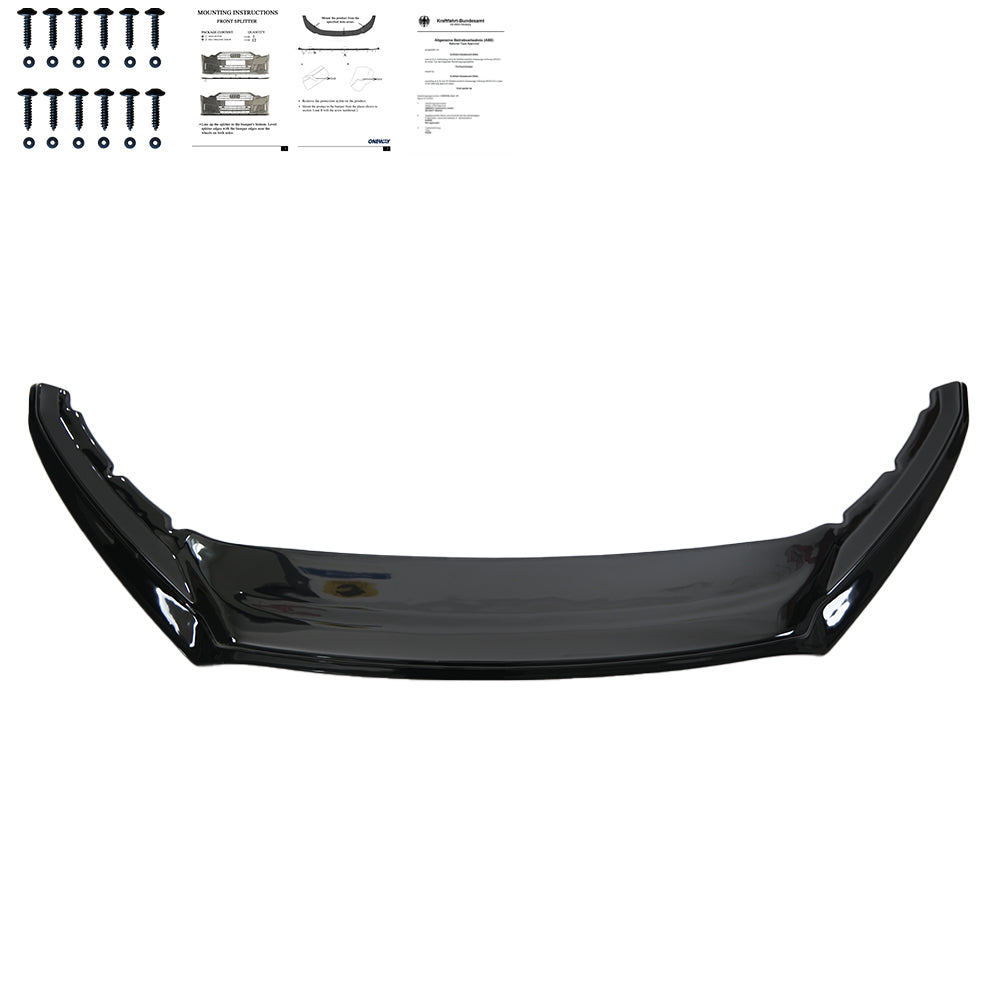 Frontsplitter passend für Skoda Superb MK3 Facelift 2019+ mit ABE TÜV Hochglanz Schwarz
