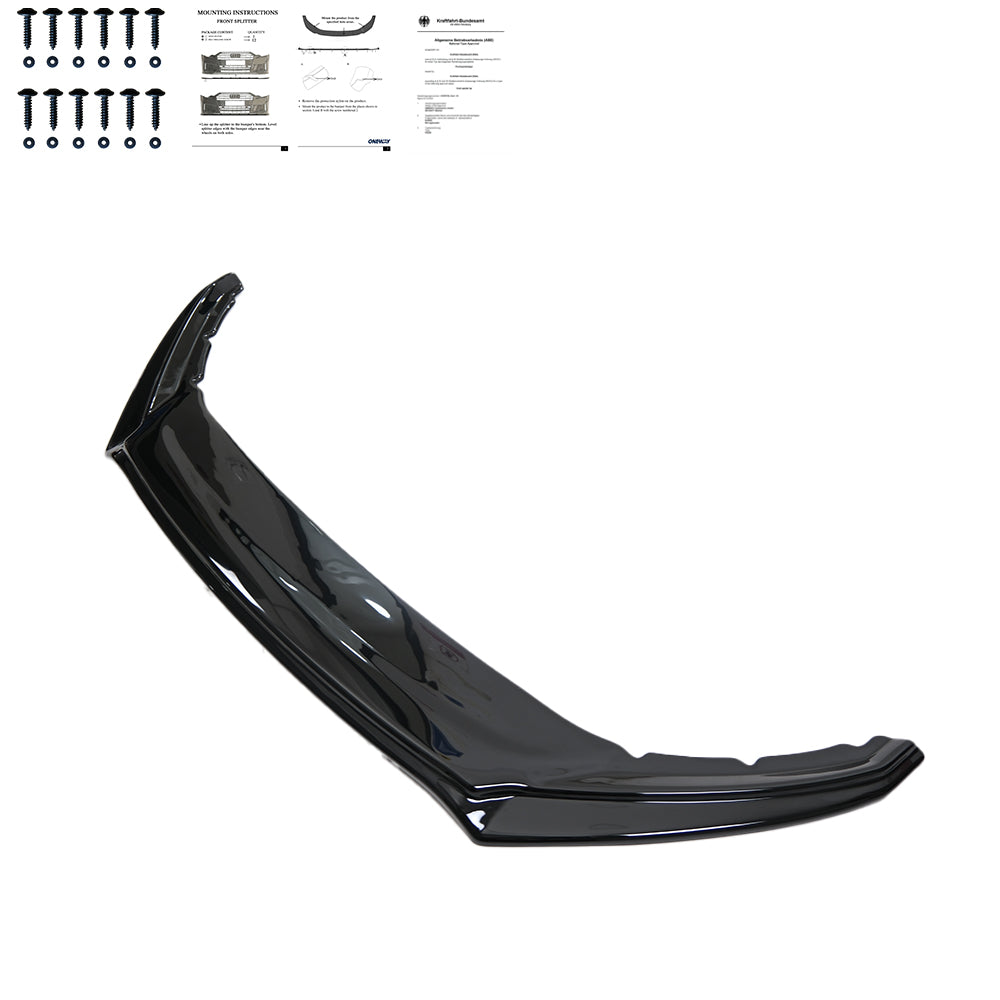 Frontsplitter passend für Skoda Superb MK3 Facelift 2019+ mit ABE TÜV Hochglanz Schwarz