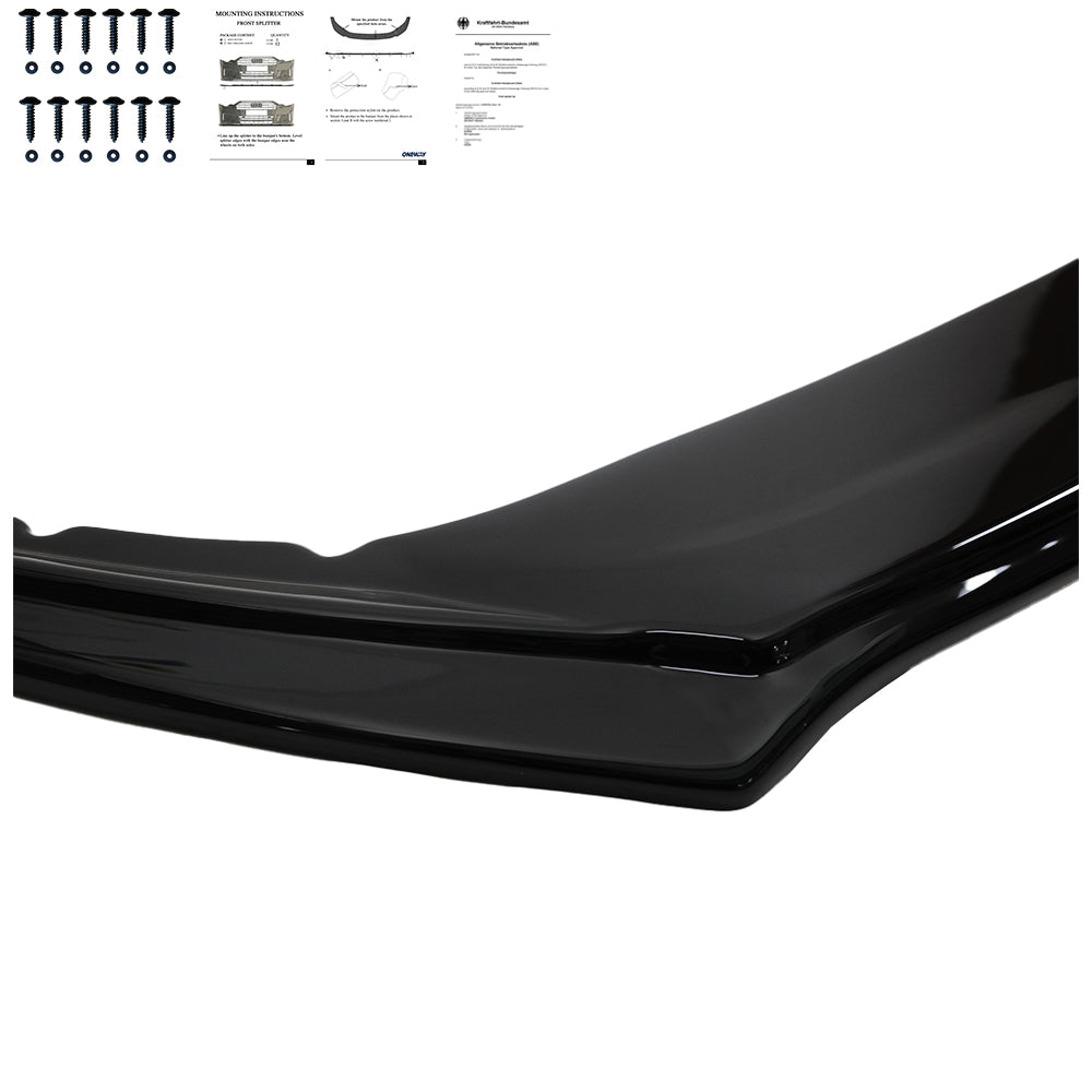 Frontsplitter passend für Skoda Superb MK3 Facelift 2019+ mit ABE TÜV Hochglanz Schwarz