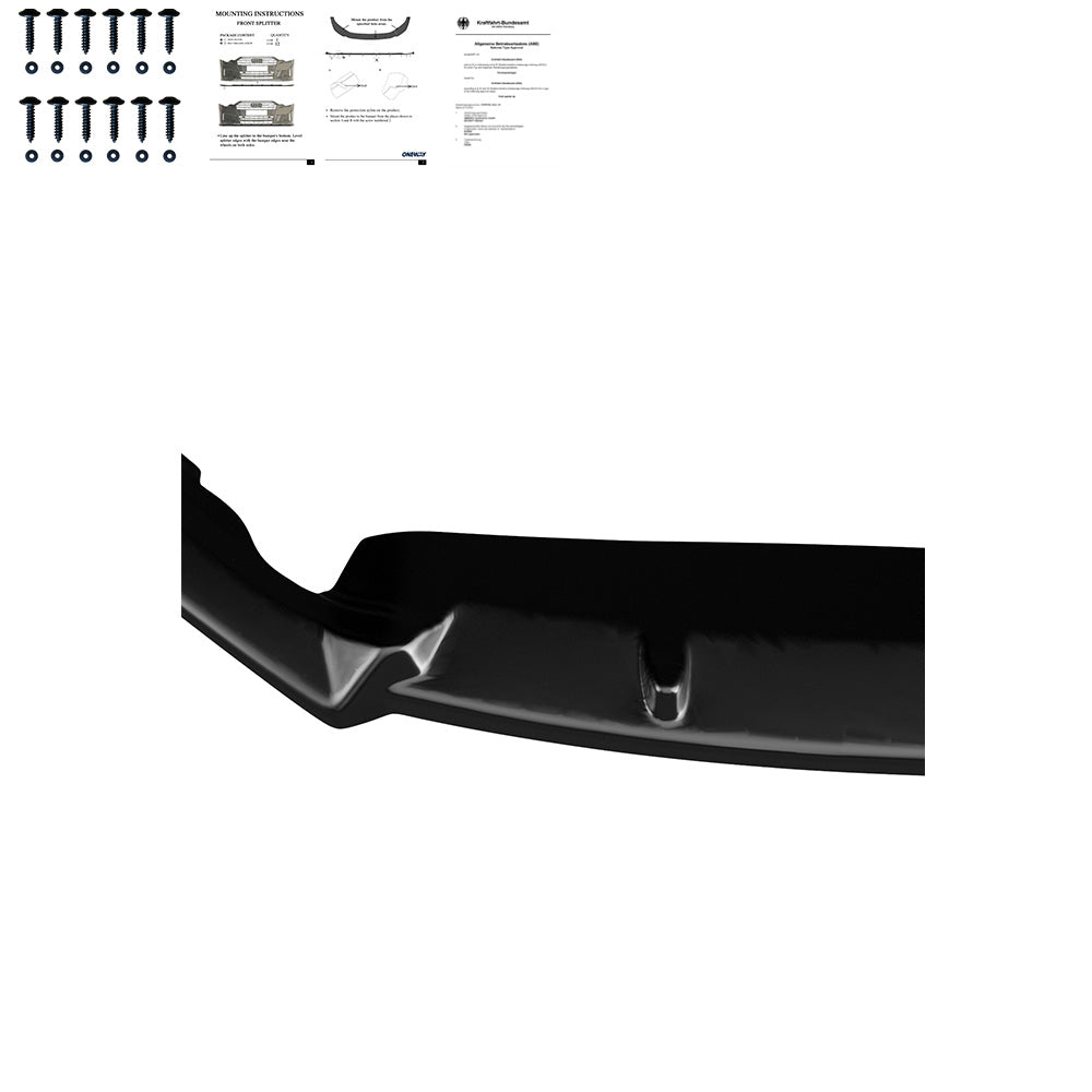 Frontsplitter passend für Skoda Octavia RS MK4 2020+ mit ABE TÜV Hochglanz Schwarz