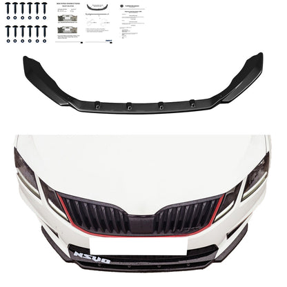 Frontsplitter passend für Skoda Octavia RS MK3 2013-2016 mit ABE TÜV Hochglanz Schwarz