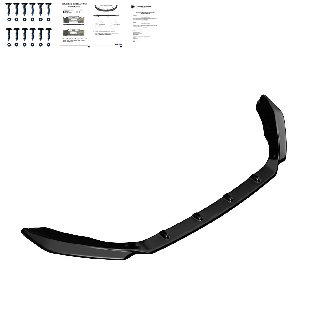 Frontsplitter passend für Skoda Octavia RS MK3 2013-2016 mit ABE TÜV Hochglanz Schwarz