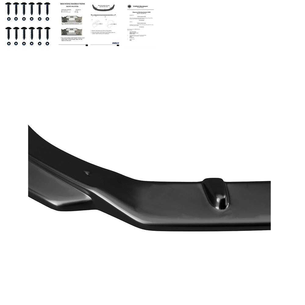 Frontsplitter passend für Skoda Octavia RS MK3 2013-2016 mit ABE TÜV Hochglanz Schwarz