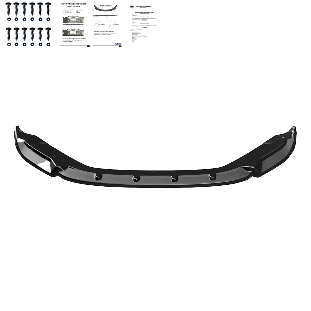 Frontsplitter passend für SKODA Kodiaq Mk1 Facelift 2021+ mit ABE TÜV Hochglanz Schwarz