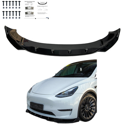 Frontsplitter passend für TESLA Model Y 2020-2025 Hochglanz Schwarz