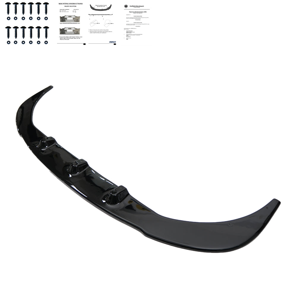 FS01.013 - Frontsplitter passend für VW Transporter T5.1 Sportline 2010-2015 mit ABE TÜV Hochglanz Schwarz