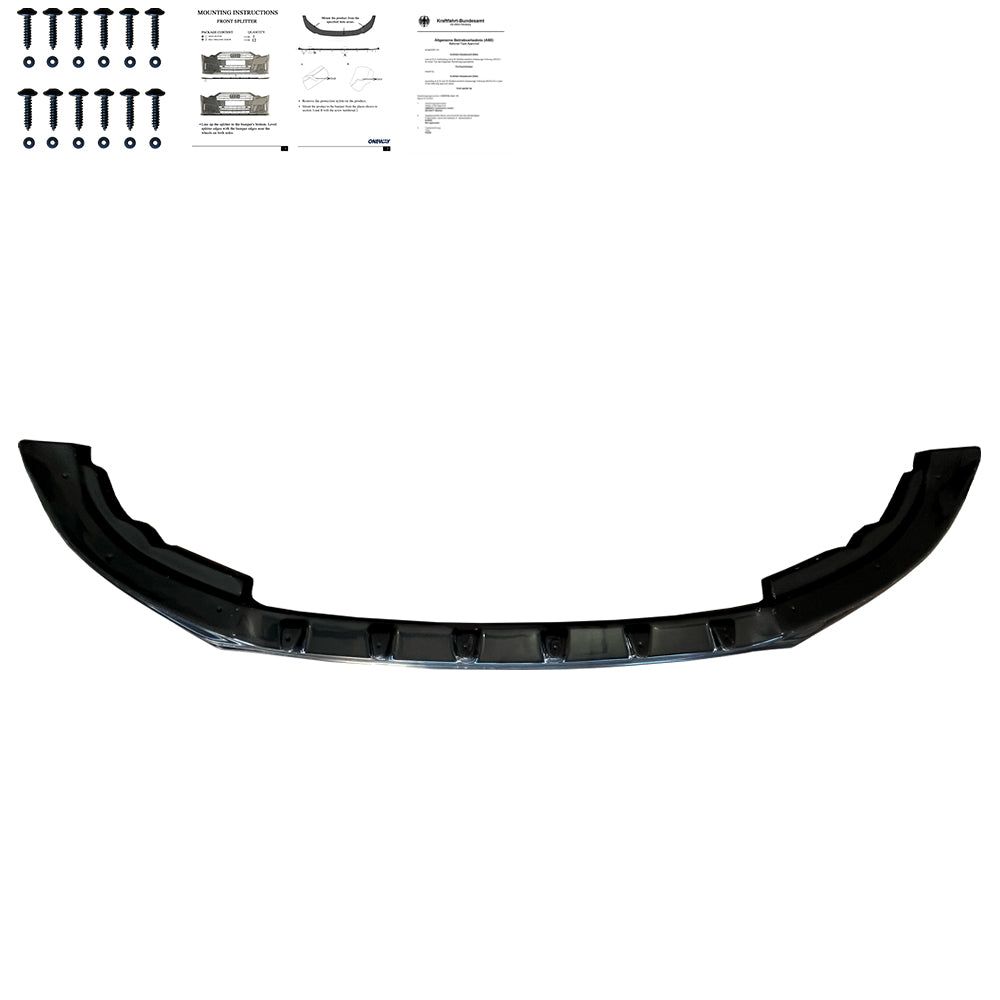 FS01.017 - Frontsplitter passend für VW Transporter T5 2003-2009 mit ABE TÜV Hochglanz Schwarz