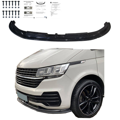 FS01.020 - Frontsplitter passend für VW Transporter T6.1 2019-2024 mit ABE TÜV Hochglanz Schwarz