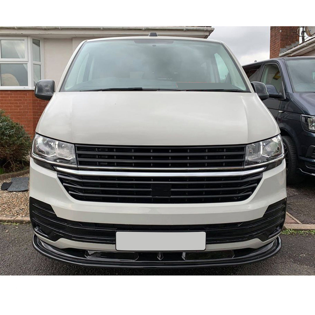 FS01.020 - Frontsplitter passend für VW Transporter T6.1 2019-2024 mit ABE TÜV Hochglanz Schwarz