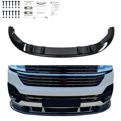 FS01.021 - Frontsplitter passend für VW Transporter T6.1 2019-2024 Version 2 mit ABE TÜV Hochglanz Schwarz