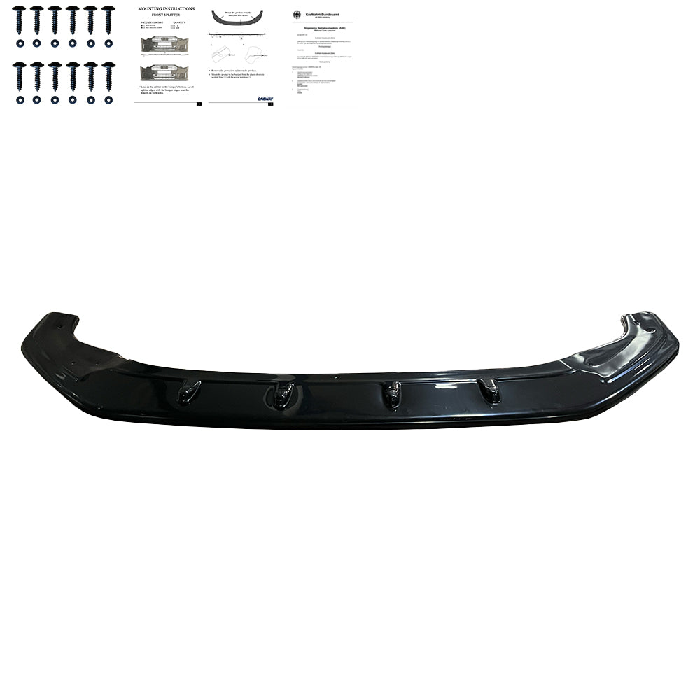 Frontsplitter passend für VW Golf MK 7.5 GTI 2017-2020 mit ABE TÜV Hochglanz Schwarz