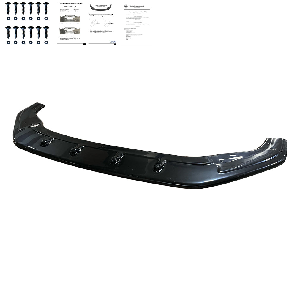 Frontsplitter passend für VW Golf MK 7.5 GTI 2017-2020 mit ABE TÜV Hochglanz Schwarz