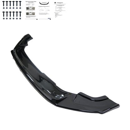 Frontsplitter passend für VW Golf MK 7.5 R 2017-2020 Version 2 mit ABE TÜV Hochglanz Schwarz