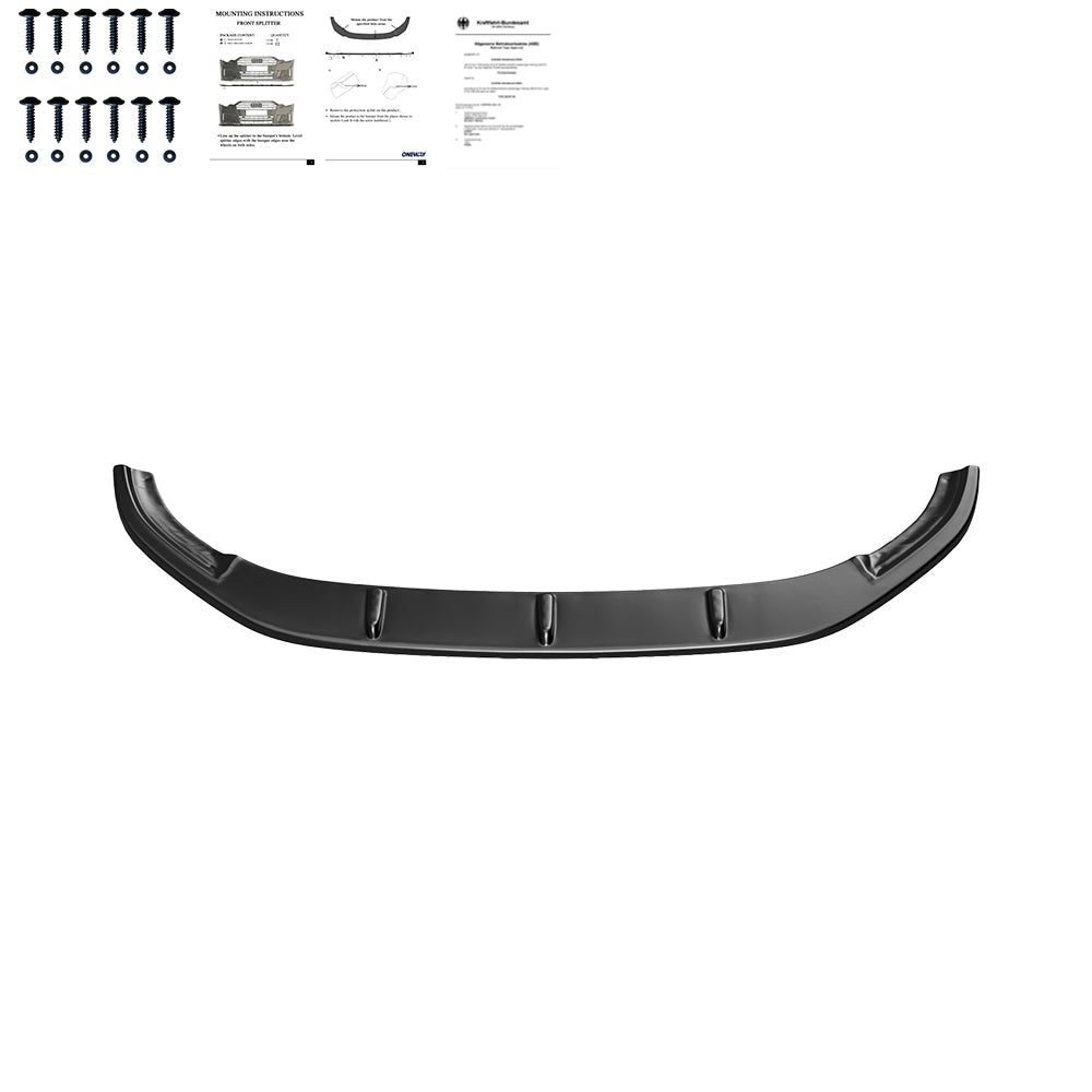 Frontsplitter passend für VW Golf MK 7 R / R-Line 2013-2016 Version 2 mit ABE TÜV Hochglanz Schwarz