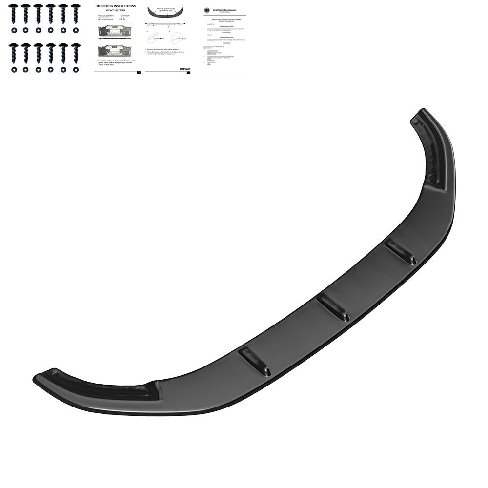 Frontsplitter passend für VW Golf MK 7 R / R-Line 2013-2016 Version 2 mit ABE TÜV Hochglanz Schwarz