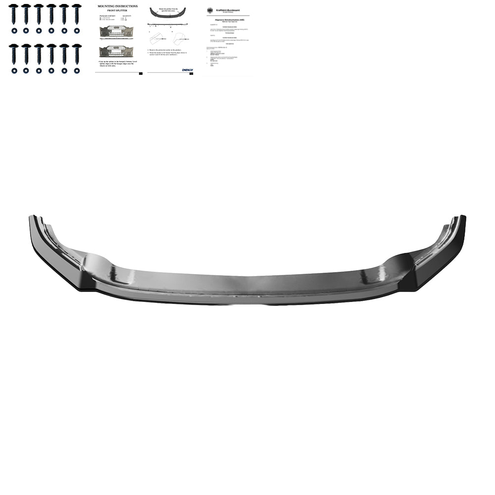 Frontsplitter passend für VW Golf MK 7 R / R-Line 2013-2016 mit ABE TÜV Hochglanz Schwarz