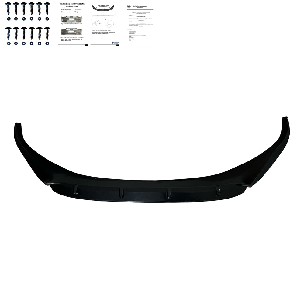 Frontsplitter passend für VW Caddy MK5 2021+ mit ABE TÜV Hochglanz Schwarz