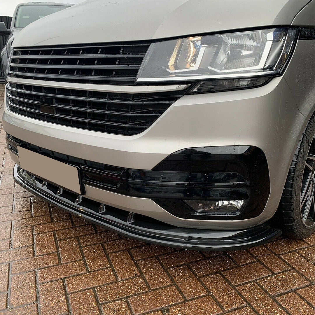 Frontsplitter passend für VW Transporter T6.1 2019-2021 Version 4 mit ABE TÜV Hochglanz Schwarz