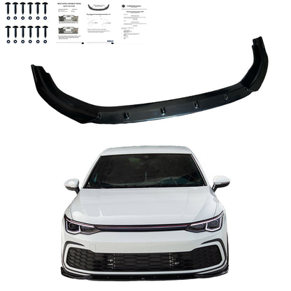 Frontsplitter passend für VW Golf MK 8 GTI / GTE / R-Line 2020-2024 mit ABE TÜV Hochglanz Schwarz