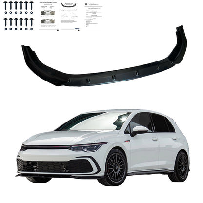 Frontsplitter passend für VW Golf MK 8 GTI / GTE / R-Line 2020-2024 mit ABE TÜV Hochglanz Schwarz
