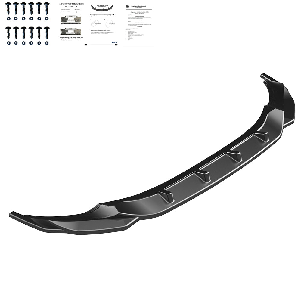 Frontsplitter passend für VW Tiguan MK2 R/R-Line Facelift 2020+ mit ABE TÜV Hochglanz Schwarz