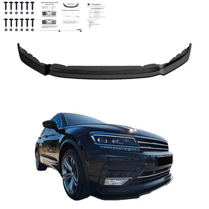 Frontsplitter passend für VW Tiguan MK2 R-Line 2015-2020 mit ABE TÜV Hochglanz Schwarz