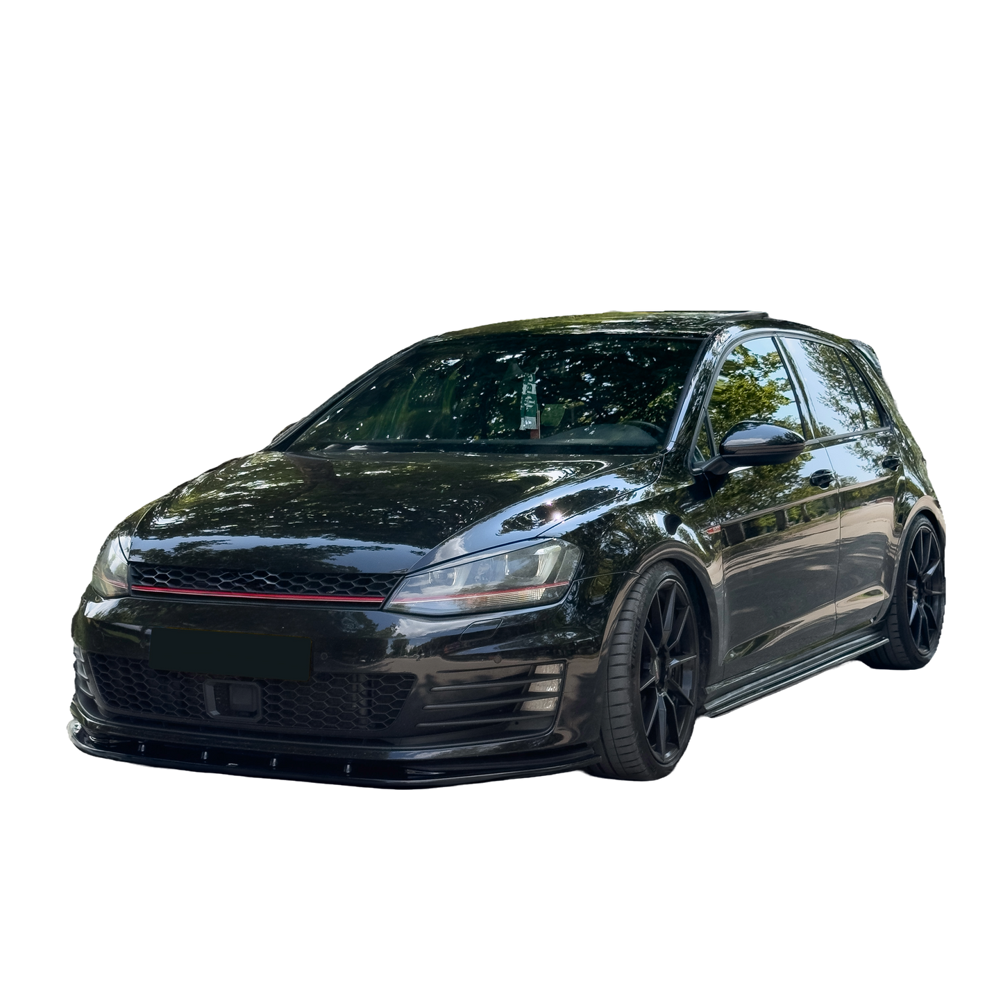 FS01.154 - Frontsplitter passend für VW Golf Mk7 GTI 2013-2016 Hochglanz Schwarz