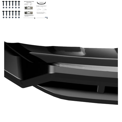 FS01.175 - Frontsplitter passend für VW Touareg R-Line Mk3 Facelift 2024+ Hochglanz Schwarz