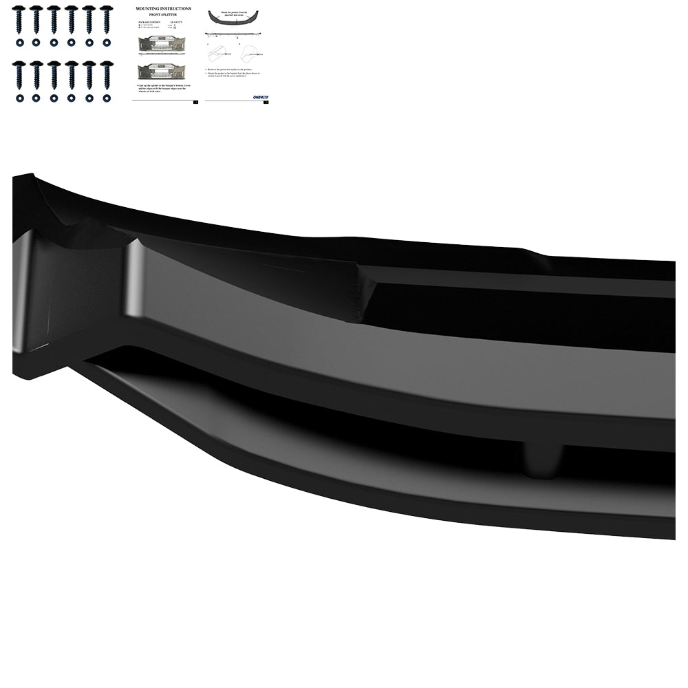 FS01.177 - Frontsplitter passend für VW Touareg Mk3 R-Line 2018-2023 Hochglanz Schwarz