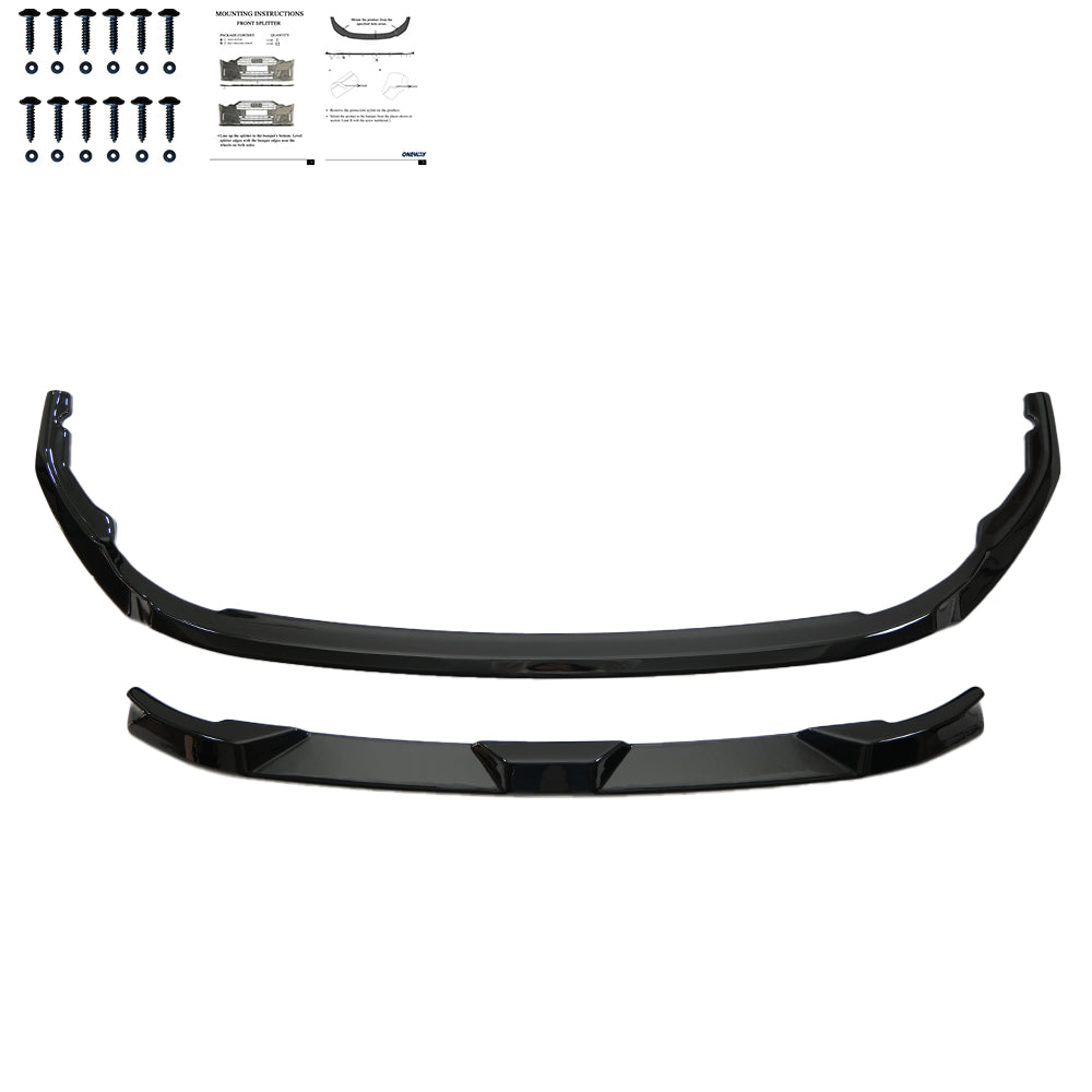 Frontsplitter passend für VW Transporter T7 2024+ Hochglanz Schwarz