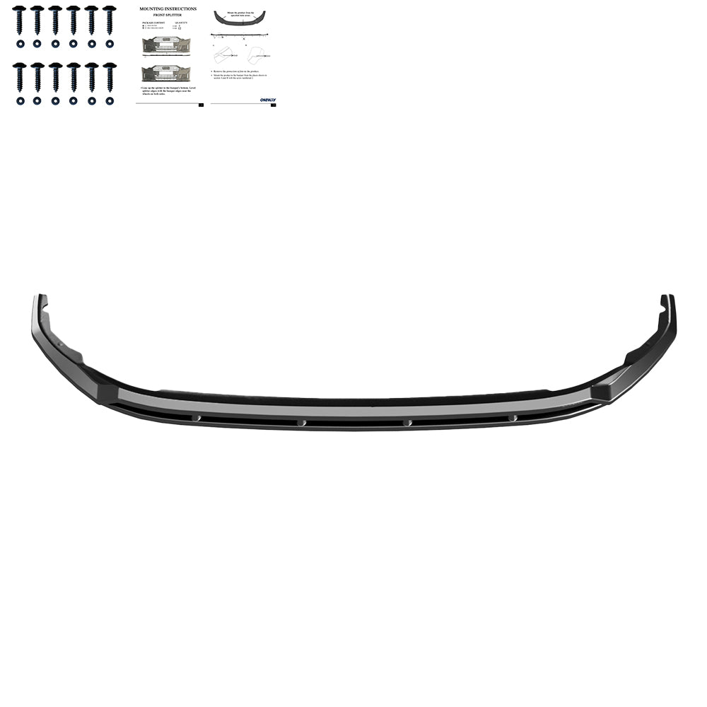 Frontsplitter passend für VW Transporter T7 2024+ v2 Hochglanz Schwarz