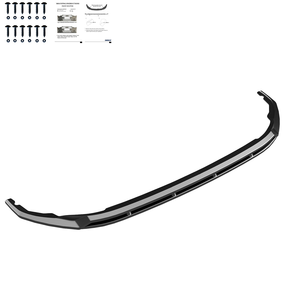 Frontsplitter passend für VW Transporter T7 2024+ v2 Hochglanz Schwarz