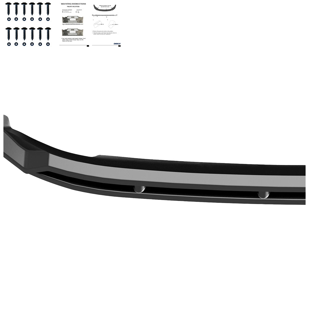 Frontsplitter passend für VW Transporter T7 2024+ v2 Hochglanz Schwarz