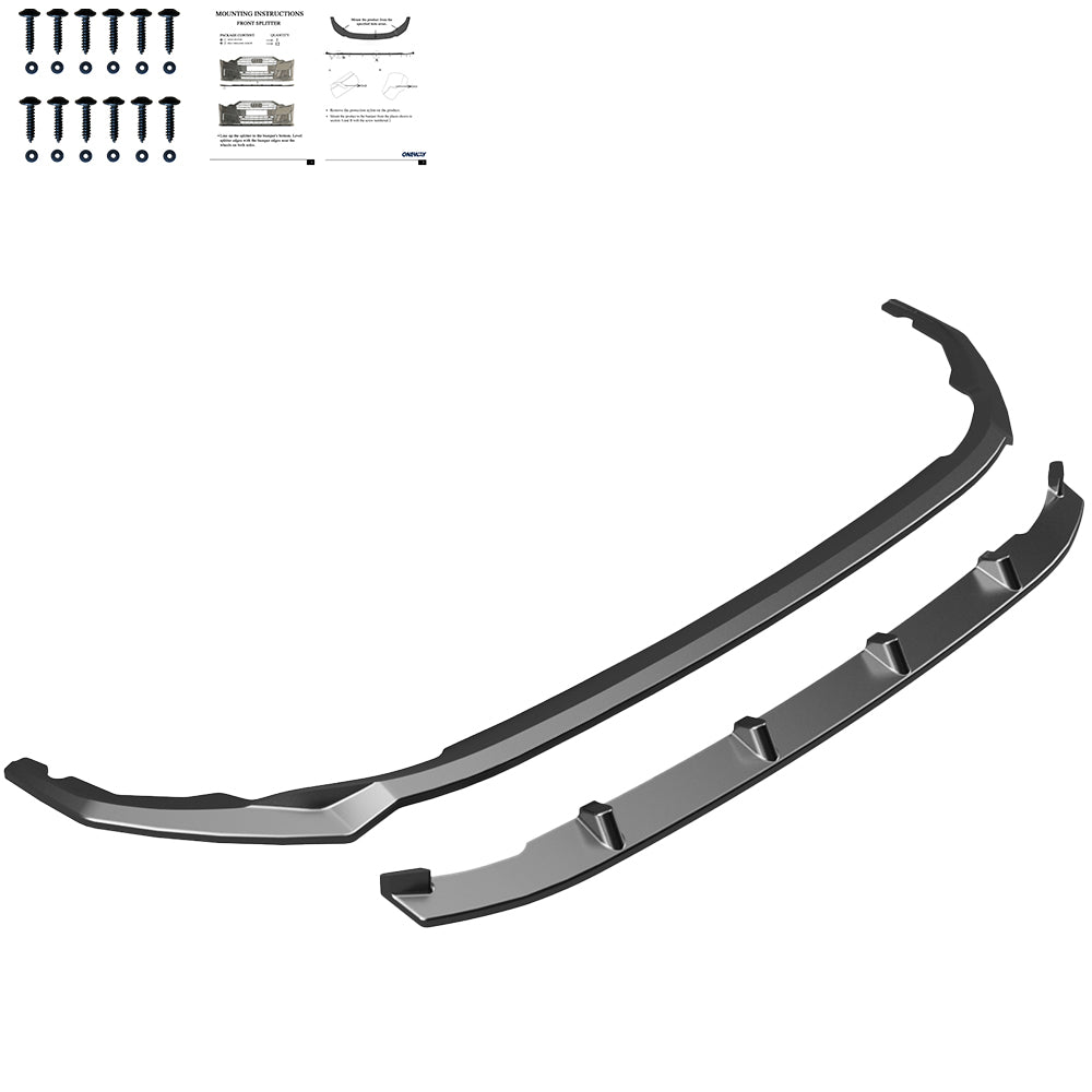 Frontsplitter passend für VW Transporter T7 2024+ v2 Hochglanz Schwarz