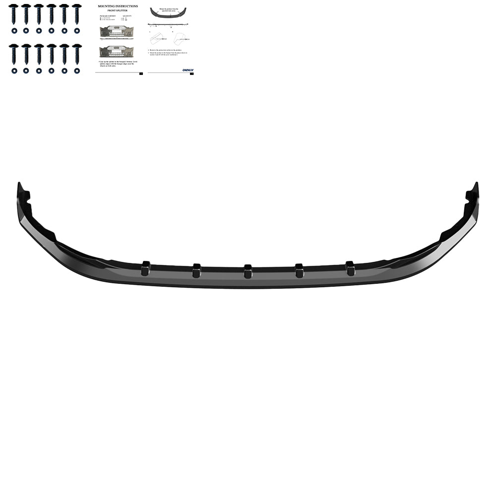 Frontsplitter passend für VW Transporter T7 2024+ v5 Hochglanz Schwarz