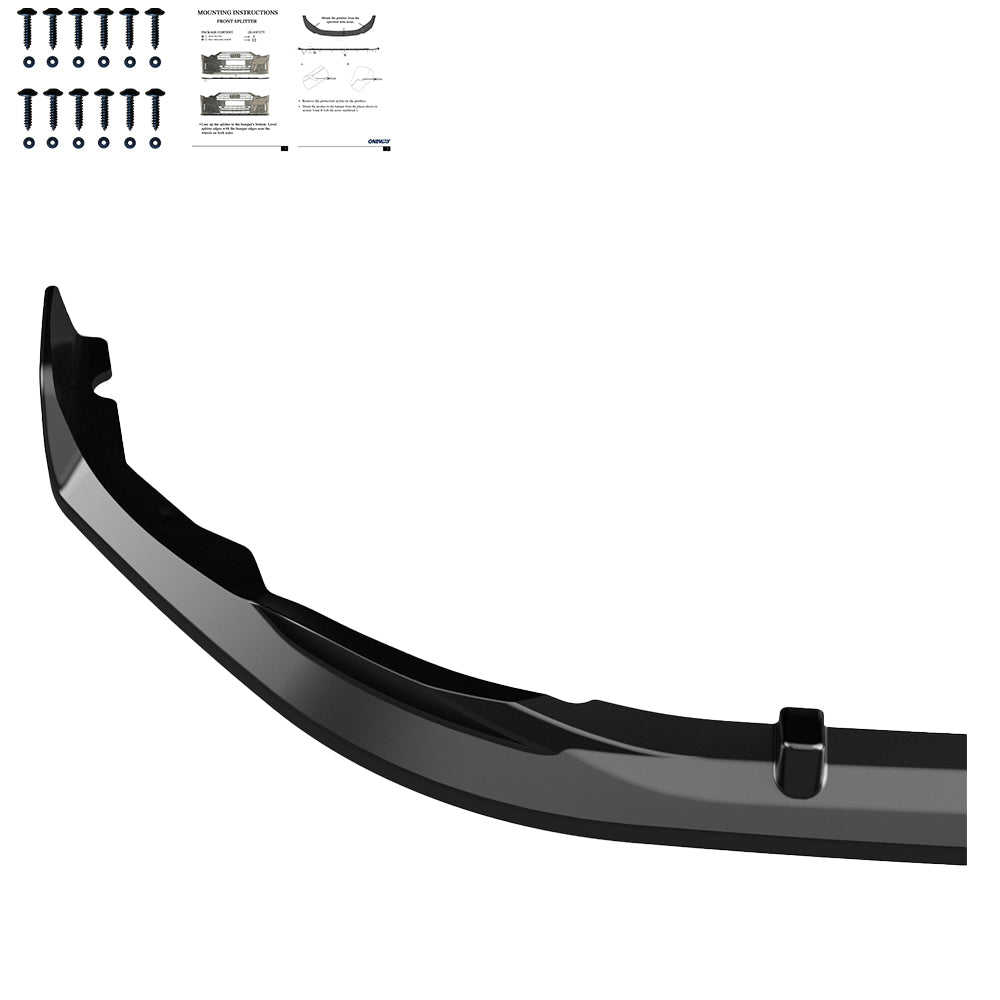Frontsplitter passend für VW Transporter T7 2024+ v5 Hochglanz Schwarz