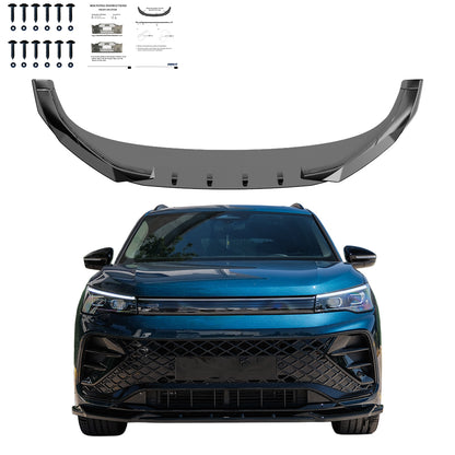 Frontsplitter passend für VW Volkswagen Tiguan R-Line Mk3 2024+ Hochglanz Schwarz