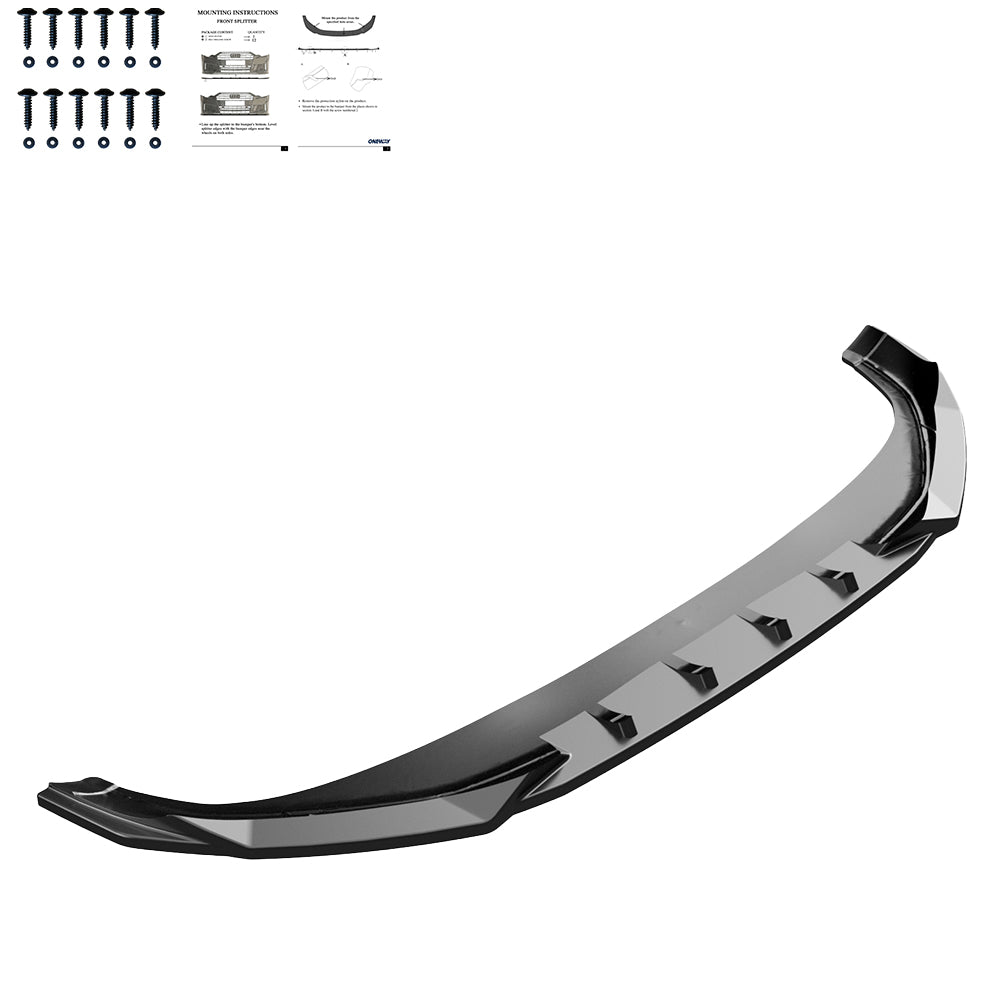 Frontsplitter passend für VW Volkswagen Tiguan R-Line Mk3 2024+ Hochglanz Schwarz