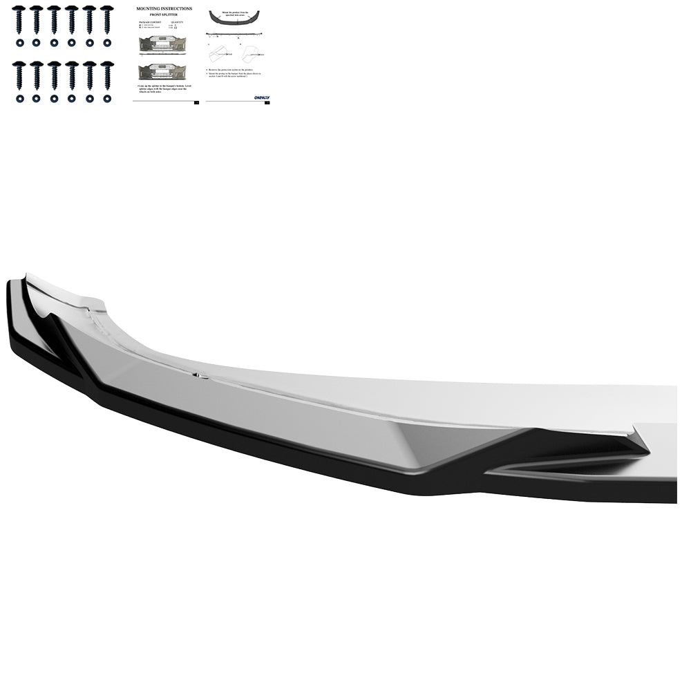 Frontsplitter passend für VW Volkswagen Tiguan R-Line Mk3 2024+ Hochglanz Schwarz