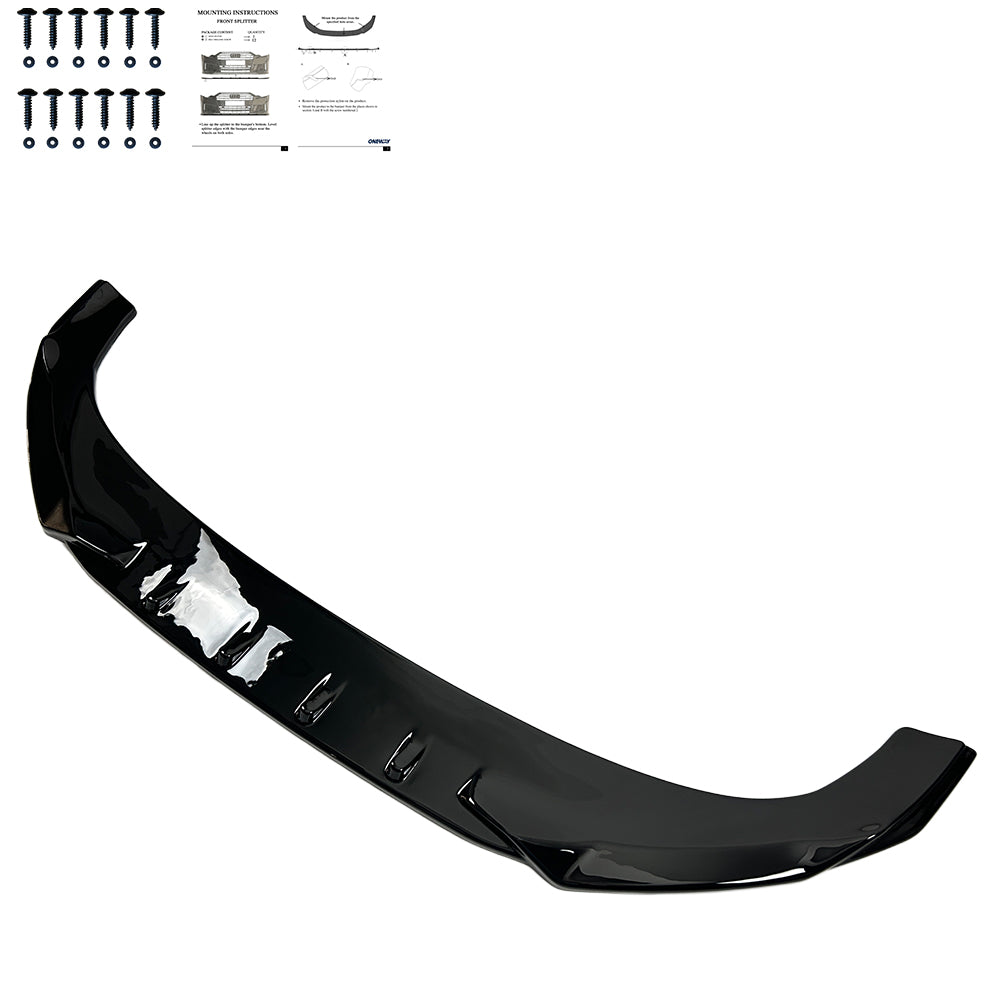 Frontsplitter passend für VW Volkswagen Tiguan R-Line Mk3 2024+ Hochglanz Schwarz