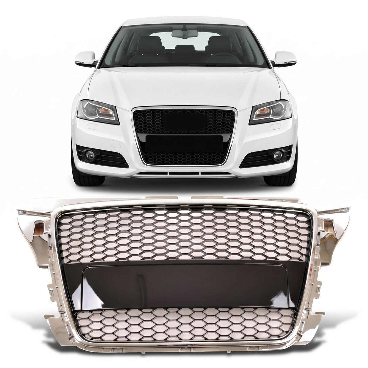 Sportgrill Chrom passend für Audi A3 8P Hatchback Sportback 2008-2013