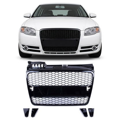 Sportgrill Hochglanz Schwarz passend für Audi A4 B7 2004-2008
