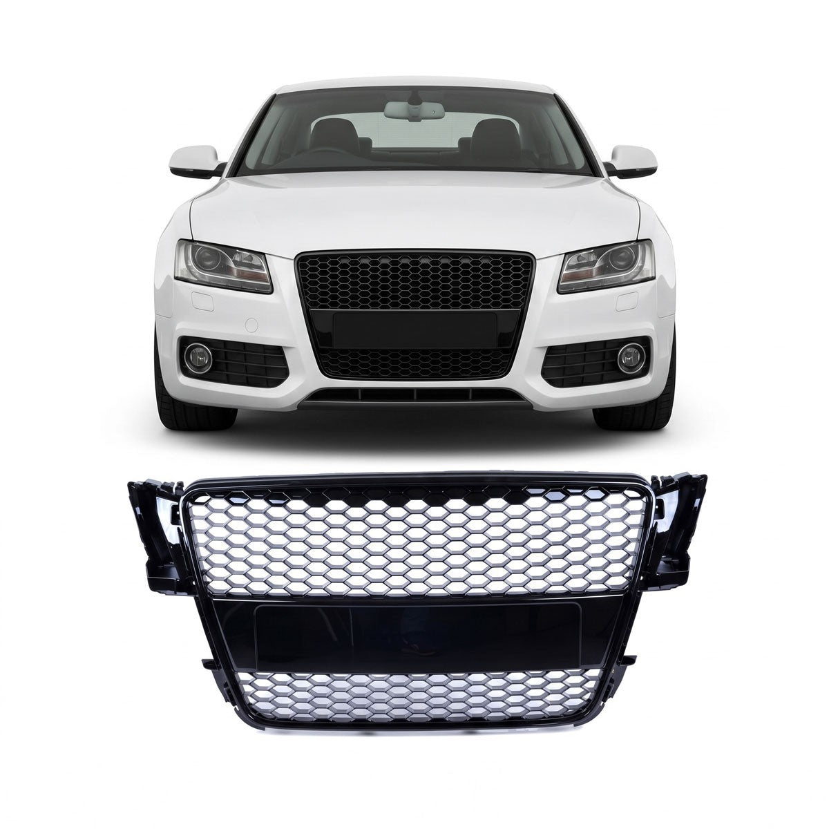 Kühlergrill Hochglanz Schwarz passend für Audi A5 8T 2007-2011