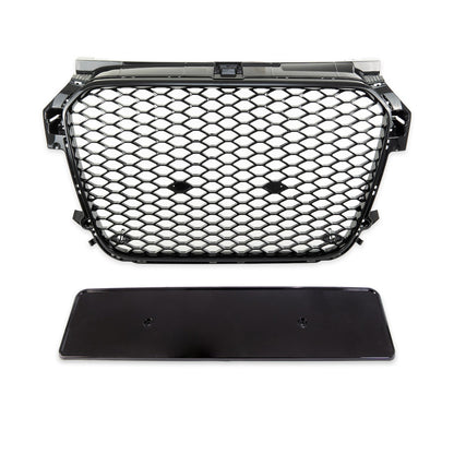 Frontgrill Hochglanz Schwarz passend für Audi A1 8X 2011-2015