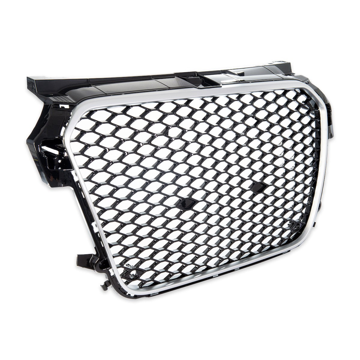 Frontgrill Silber & Hochglanz Schwarz passend für Audi A1 8X 2010-2015