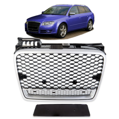Sportgrill Silber passend für Audi A4 B7 8E Limousine Avant 2004-2007