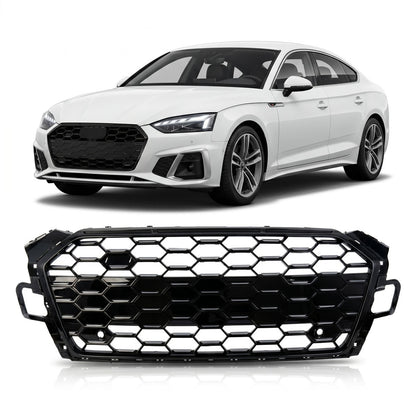 Sportgrill Hochglanz Schwarz passend für Audi A5 F5 Coupé Cabrio Sportback 20-24